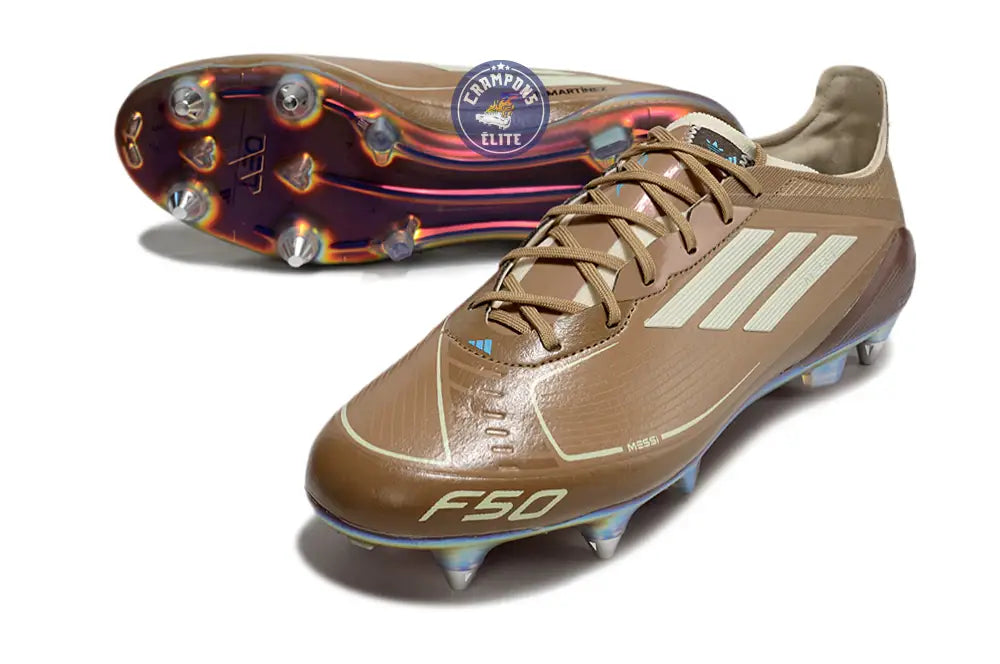 Image of F50 Languette SG Messi X Bad Bunny Elite FG - Cardboard/Blanc/Turquoise ÉDITION LIMITÉE