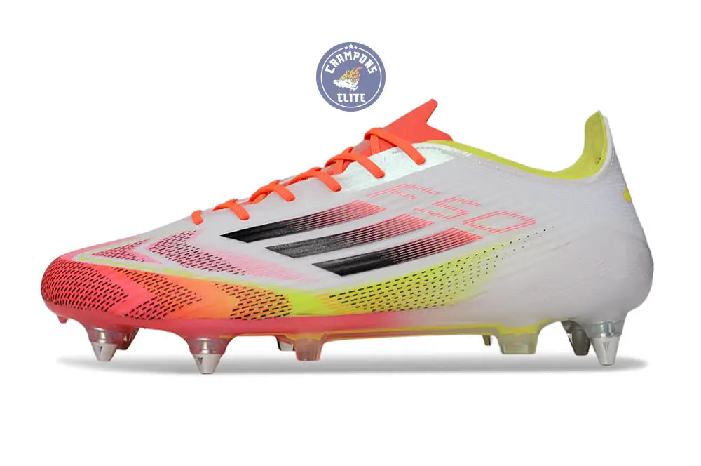 F50 Languette SG Pure Victory - Blanc/Noir/Jaune