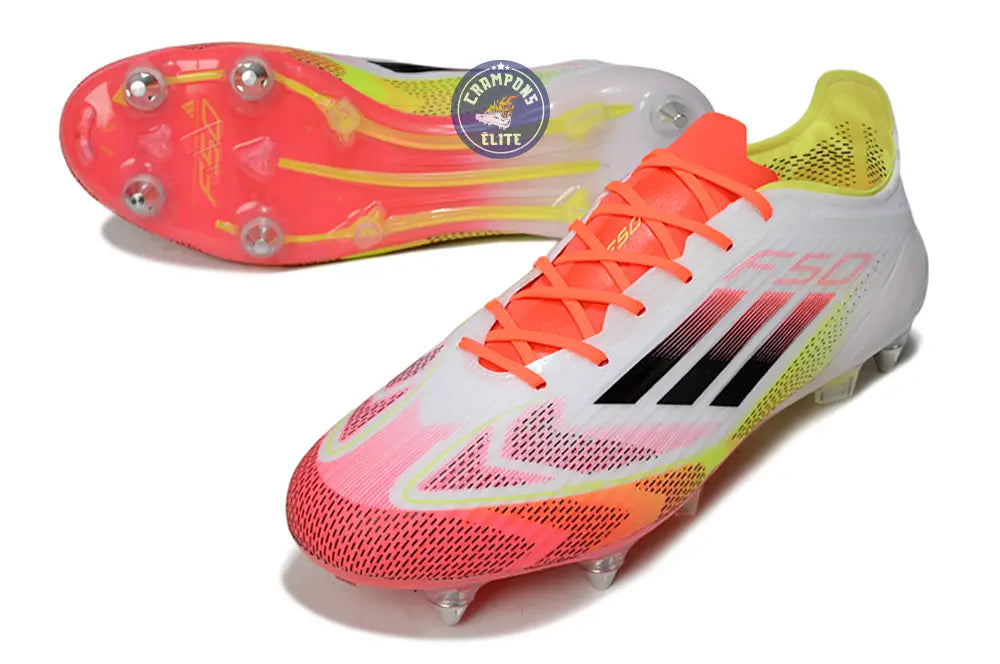 F50 Languette SG Pure Victory - Blanc/Noir/Jaune