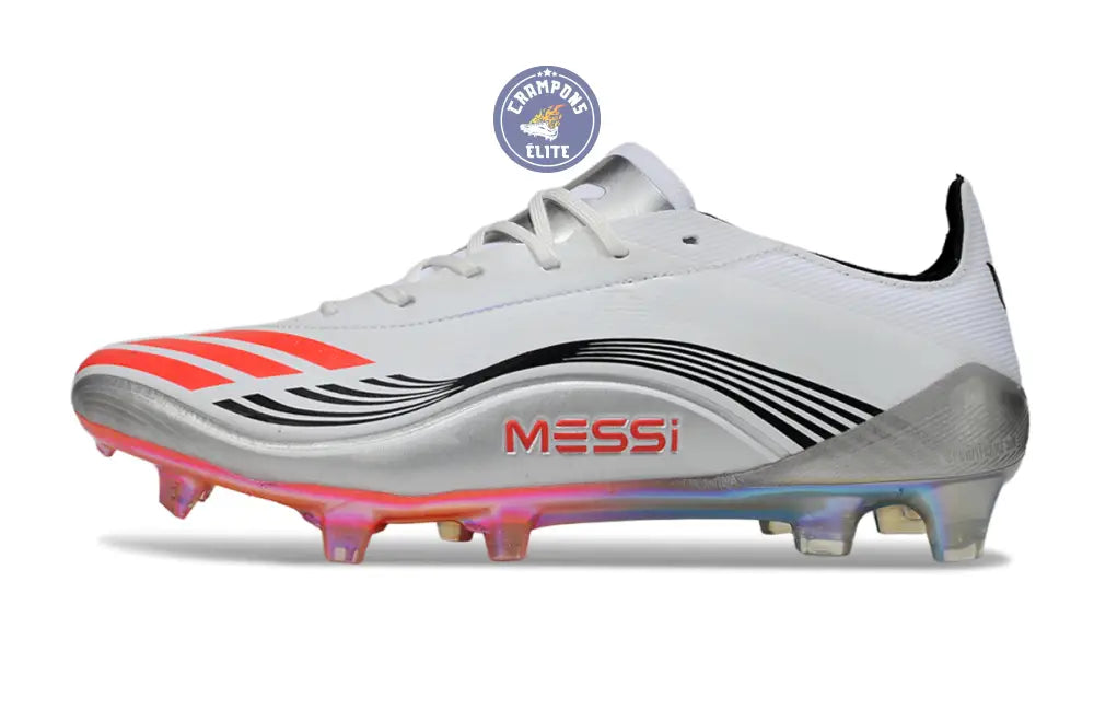 F50 MESSI ELITE FG PRESTIG10 - BLANC/LUCID RED/ARGENTÉ