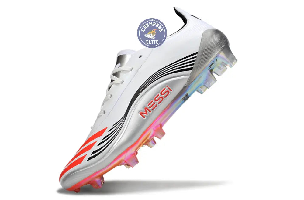 Image of F50 MESSI ELITE FG PRESTIG10 - BLANC/LUCID RED/ARGENTÉ