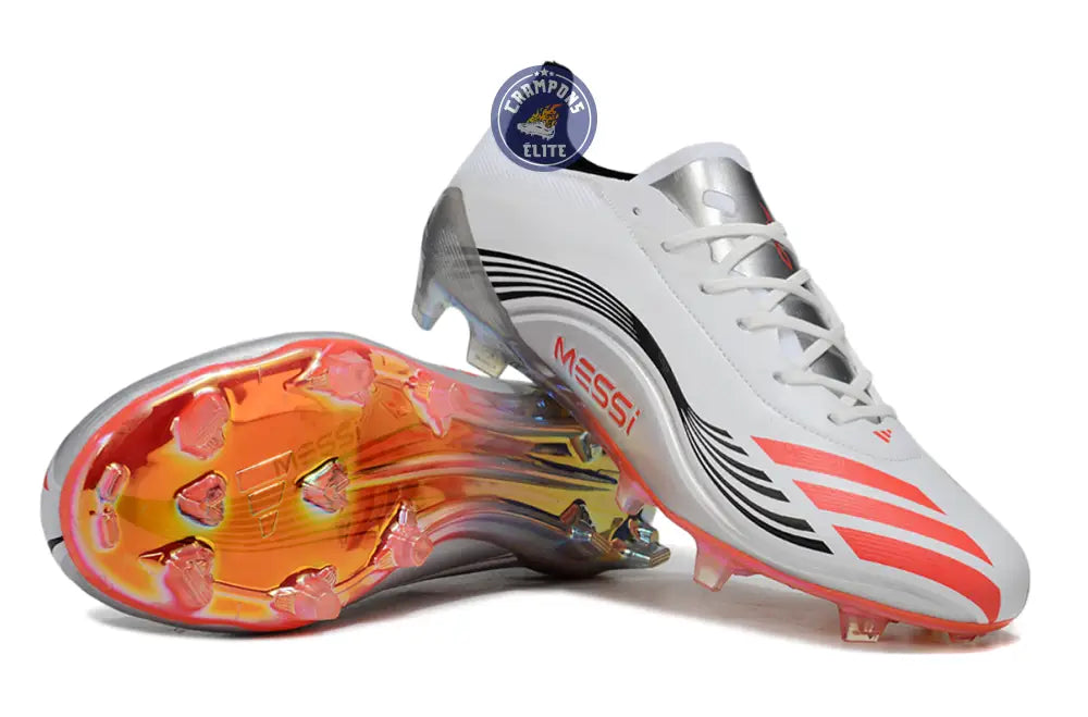 F50 MESSI ELITE FG PRESTIG10 - BLANC/LUCID RED/ARGENTÉ