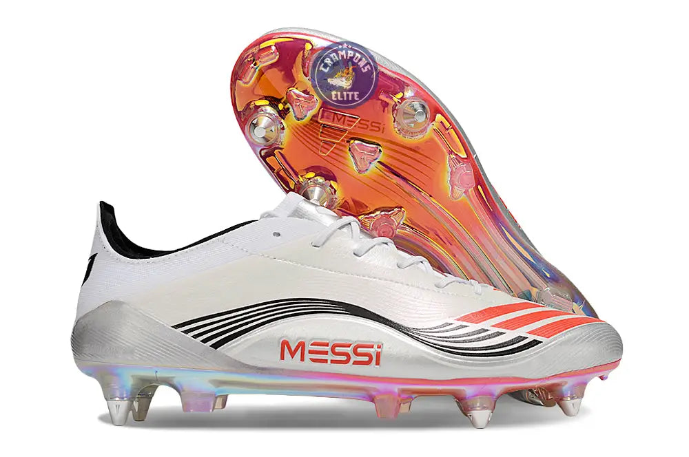 F50 MESSI ELITE SG PRESTIG10 - BLANC/LUCID RED/ARGENTÉ
