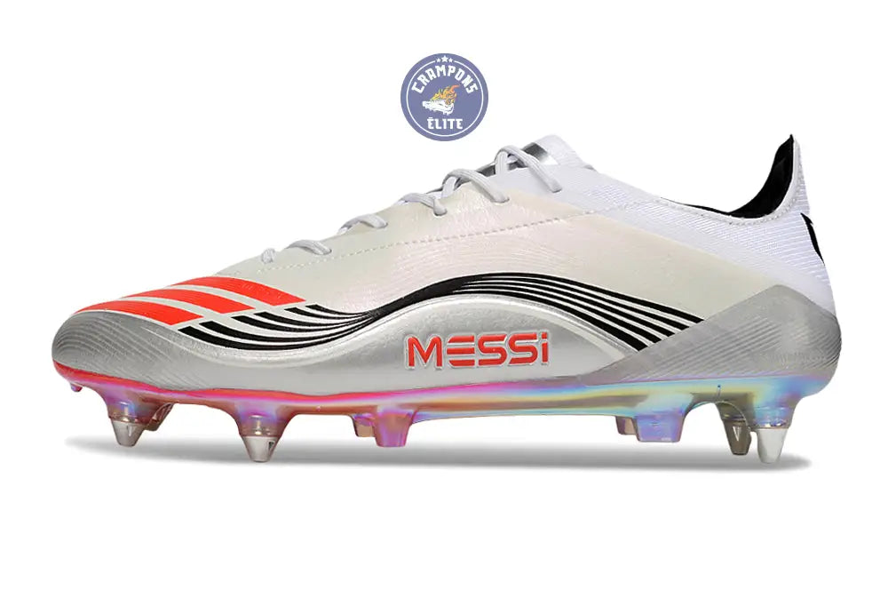 F50 MESSI ELITE SG PRESTIG10 - BLANC/LUCID RED/ARGENTÉ