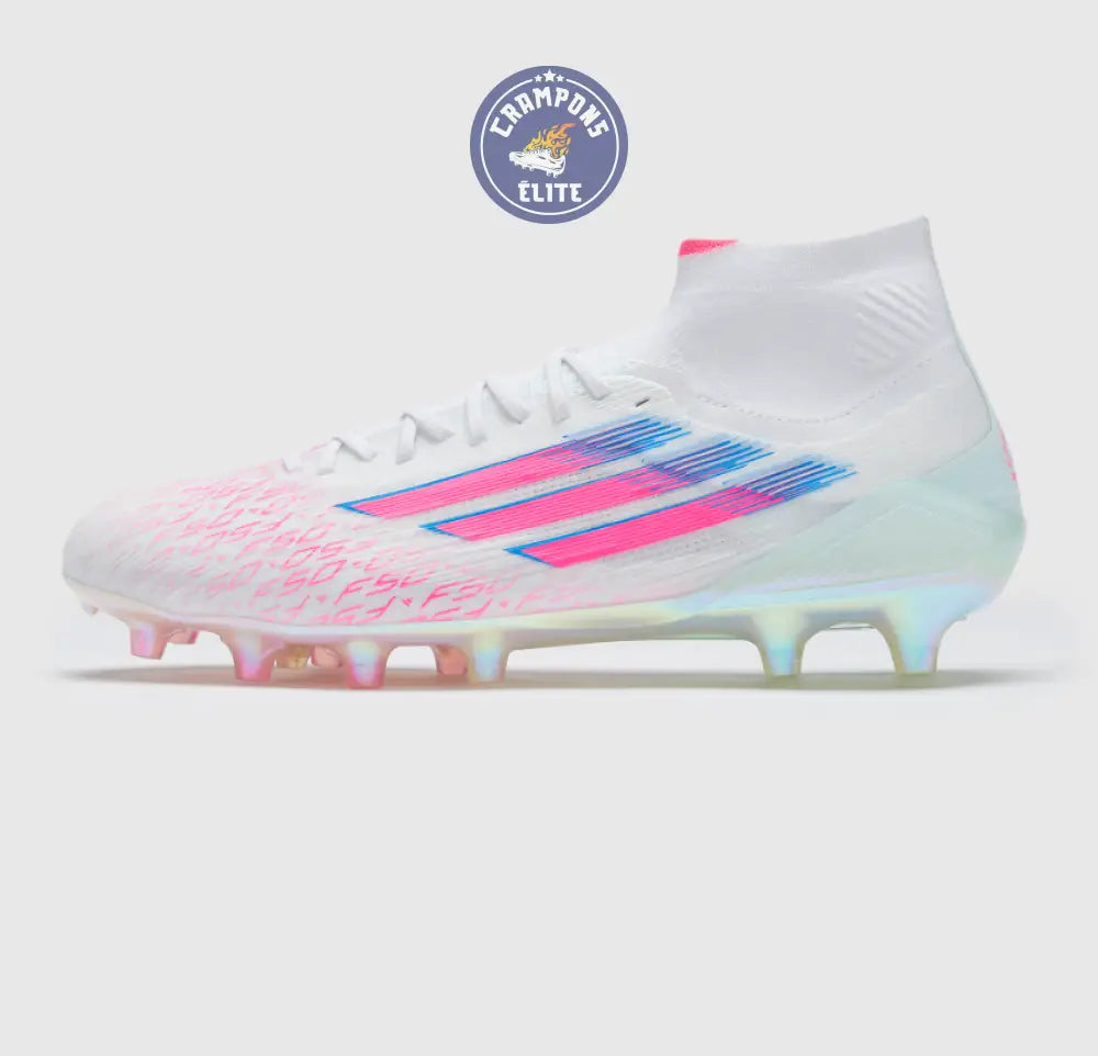 Image of F50 SPARKFUSION ELITE MID CUT ELITE FG/AG TRINITY - BLANC/ROSE ÉDITION LIMITÉE