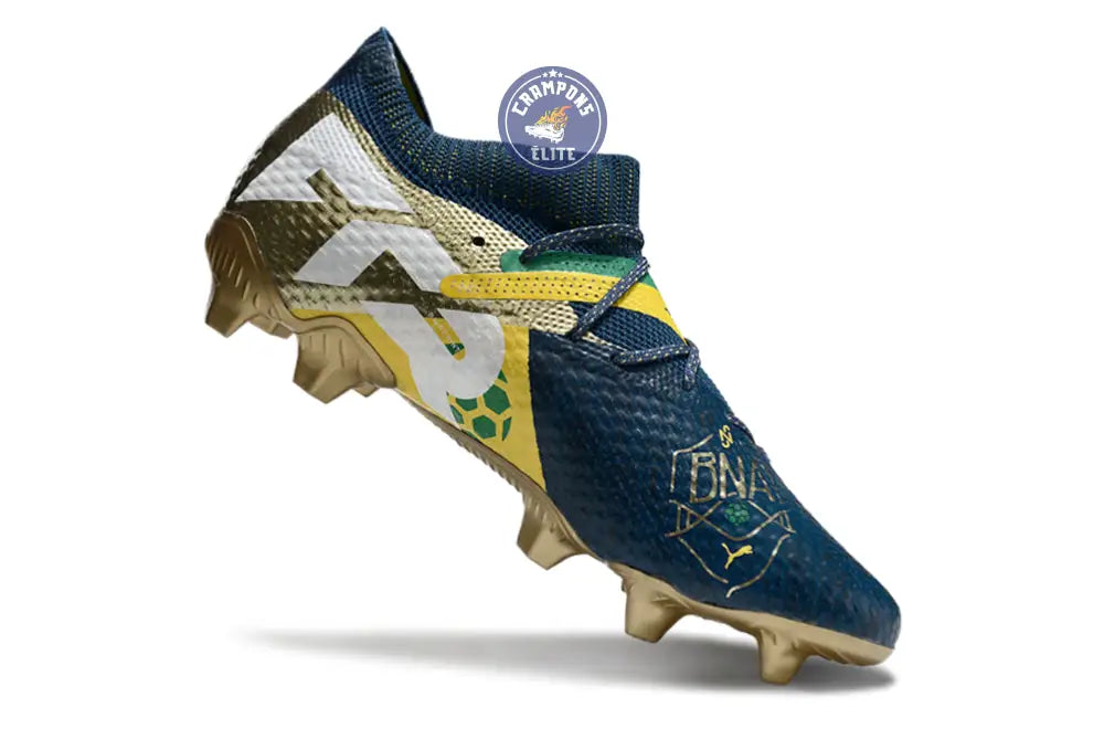 Future 7 Ultimate FG/AG NJR BNA - Sailing Blue/Marine Blue/Jaune/Grassy Green/Doré ÉDITION LIMITÉE