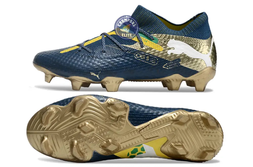 Future 7 Ultimate FG/AG NJR BNA - Sailing Blue/Marine Blue/Jaune/Grassy Green/Doré ÉDITION LIMITÉE