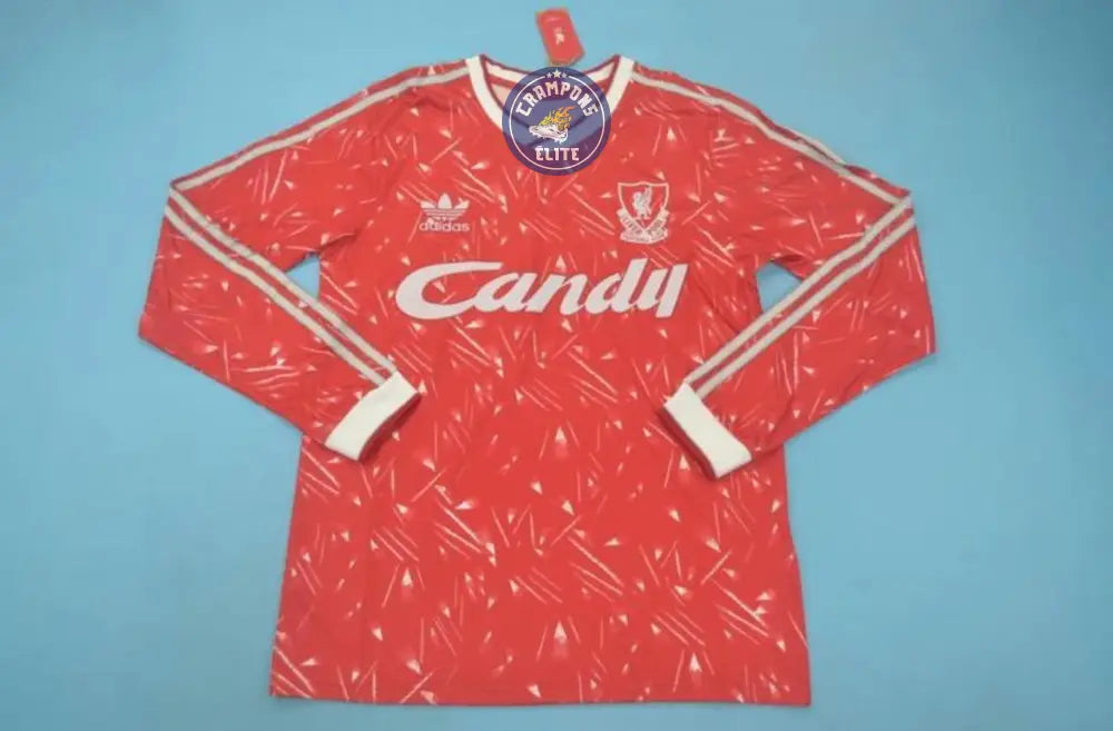 Liverpool 1989/90 Domicile à manches longues