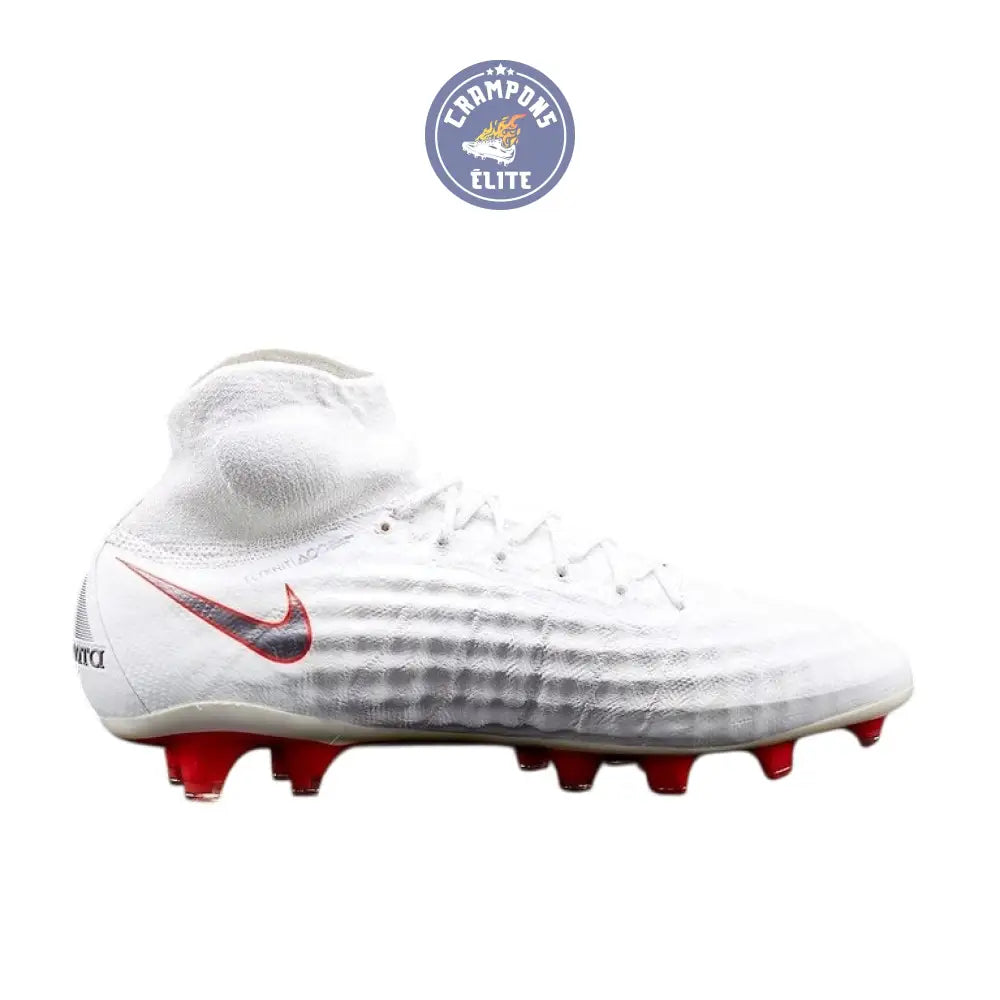 Image of MAGISTA OBRA 2 ELITE DF FG JUST DO IT - BLANC/ROUGE CRAMOISI