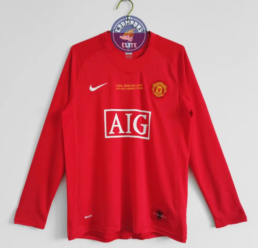 Manchester United 2007/08 Domicile à manches longues