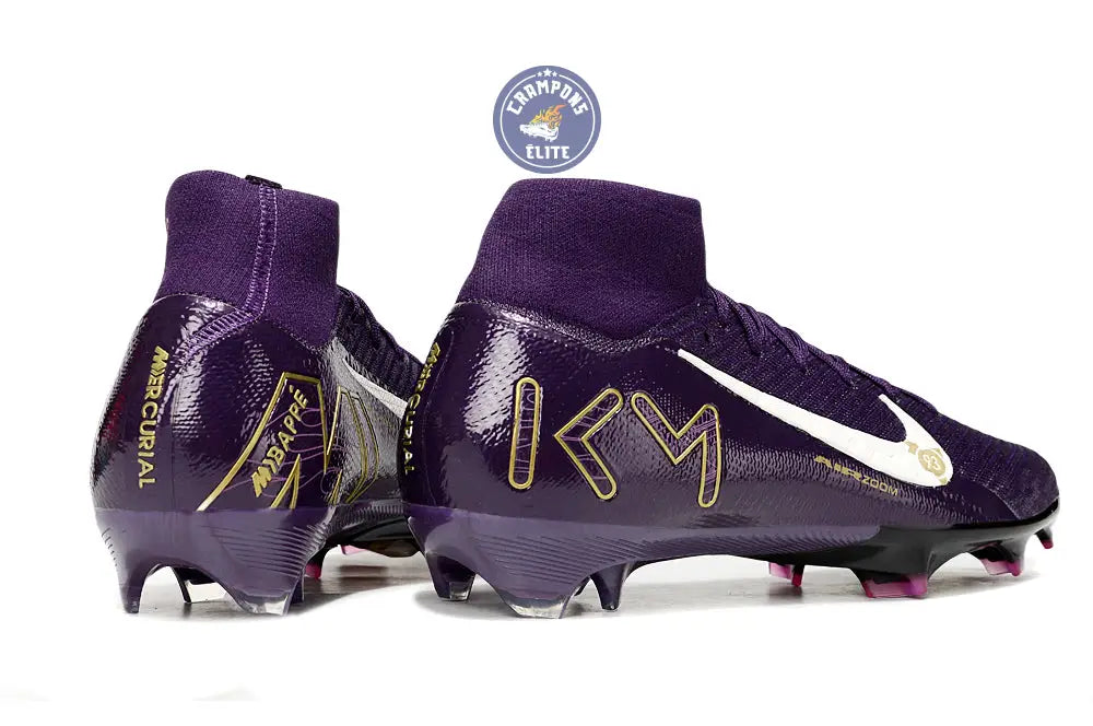Image of MERCURIAL SUPERFLY 10 ELITE FG MBAPPÉ PERSONAL EDITION - VIOLET/BLANC