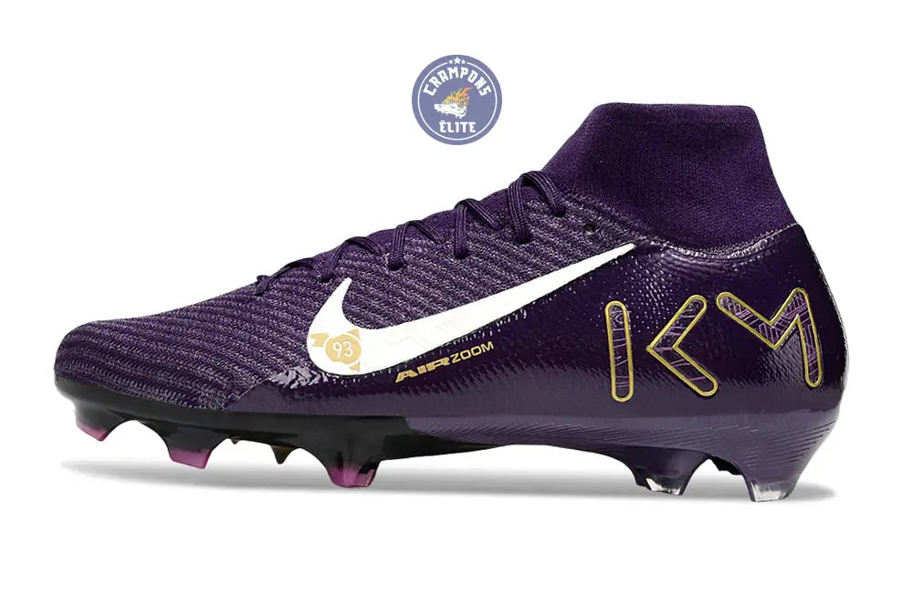 Image of MERCURIAL SUPERFLY 10 ELITE FG MBAPPÉ PERSONAL EDITION - VIOLET/BLANC