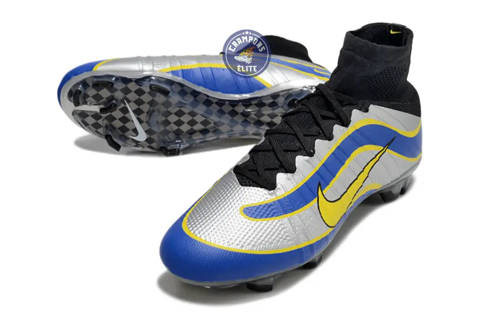 Mercurial Superfly 4 R9 FG - Argenté/Bleu/Jaune/Noir