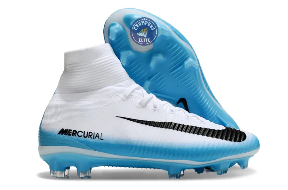 Mercurial Superfly 5 FG Blanc/Bleu/Noir