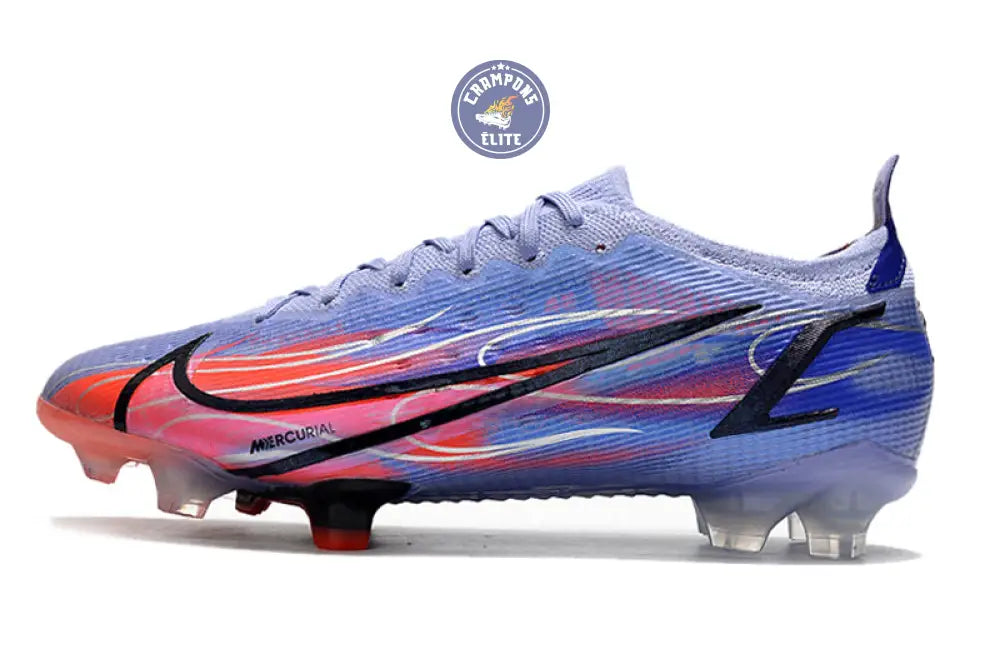 Image of MERCURIAL VAPOR 14 ELITE FG KM FLAMES - VIOLET/ARGENTÉ