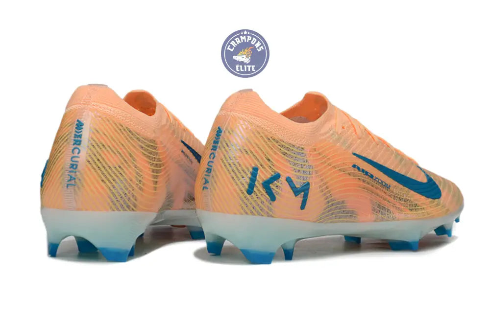 Image of MERCURIAL VAPOR 16 ELITE FG Kylian Mbappe - Orange/Bleu turquoise FG