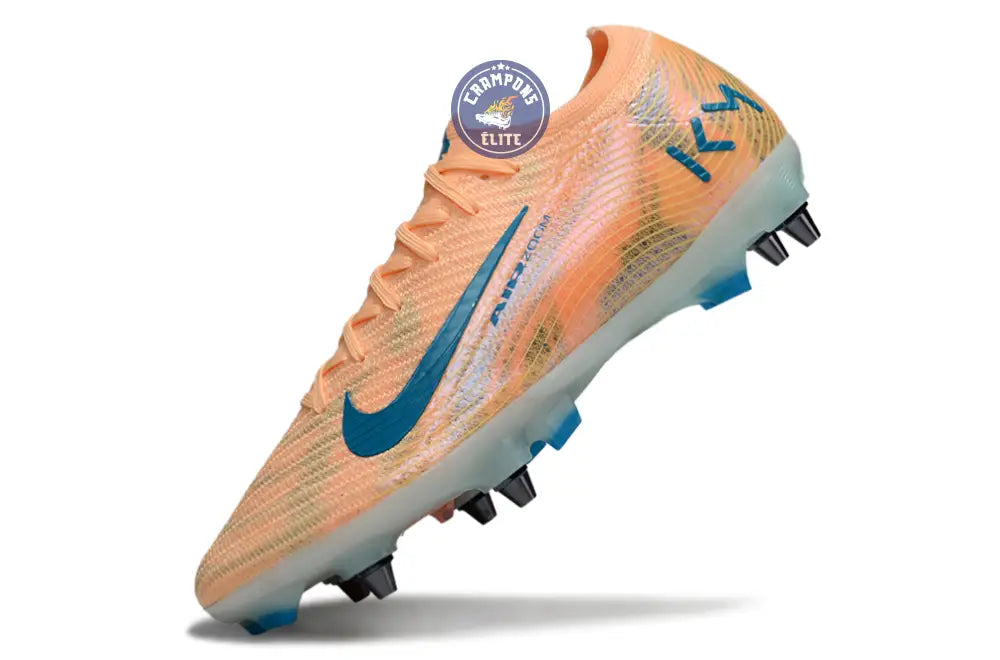 Image of MERCURIAL VAPOR 16 ELITE SG Kylian Mbappe - Orange/Bleu turquoise SG