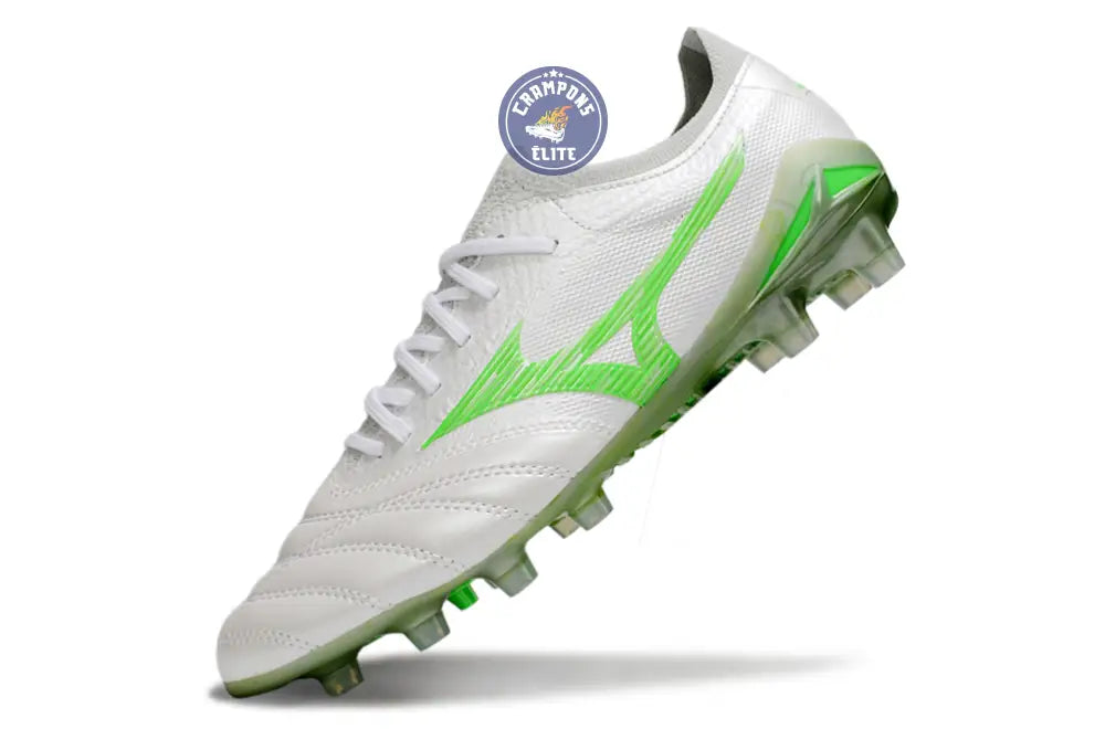 Morelia Neo 4 Beta Elite FG/AG Frontier - Blanc/Vert Néon/Cool Gray
