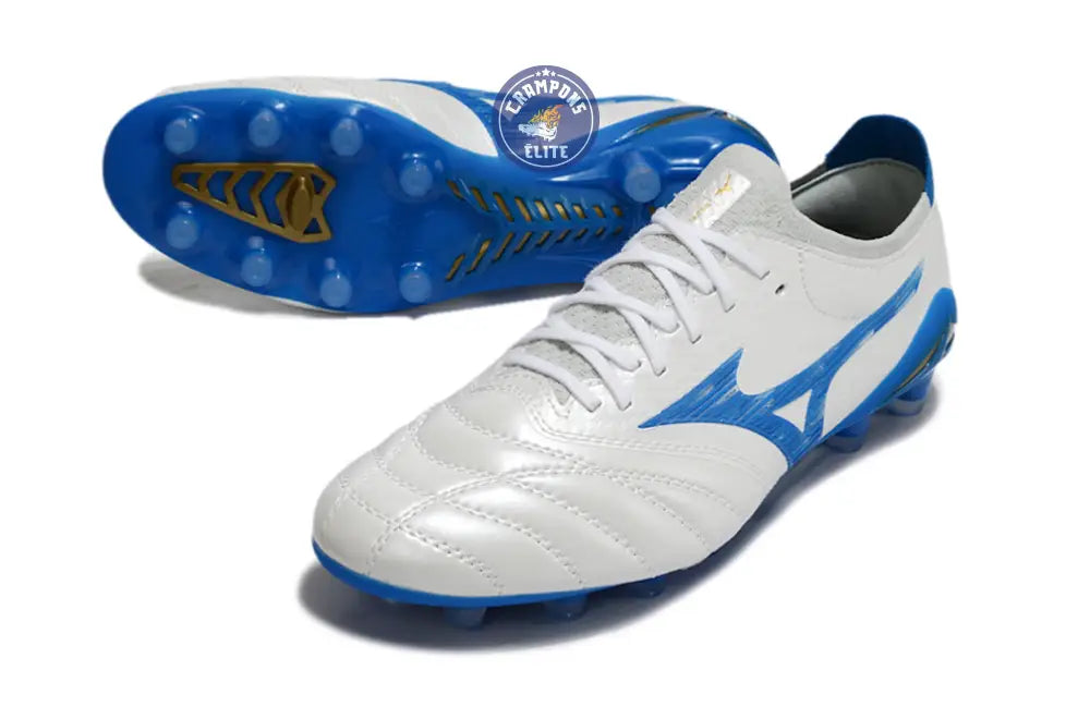 Morelia Neo 4 Beta Elite FG/AG Mugen - Blanc/Bleu