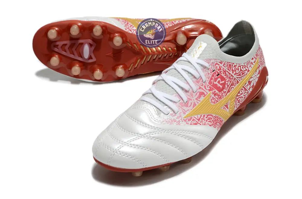 Morelia Neo 4 Beta FG/AG Sergio Ramos 4 Vol. lll - Blanc/Doré/Rouge ÉDITION LIMITÉE