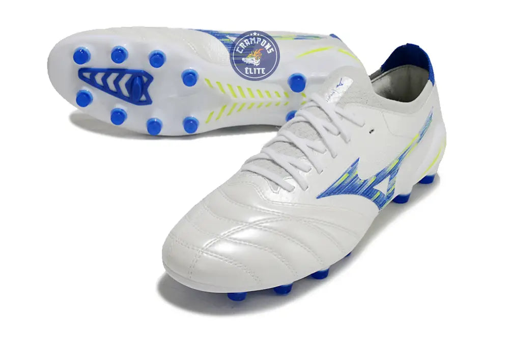 Morelia Neo 4 Elite FG/AG - Blanc/Bleu/Jaune
