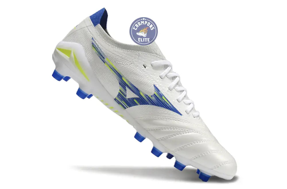 Morelia Neo 4 Elite FG/AG - Blanc/Bleu/Jaune