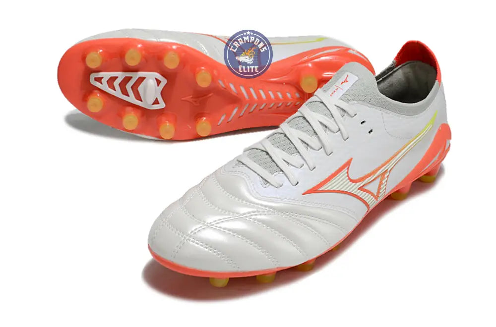 Morelia Neo 4 Elite FG/AG - Blanche/Orange/Jaune