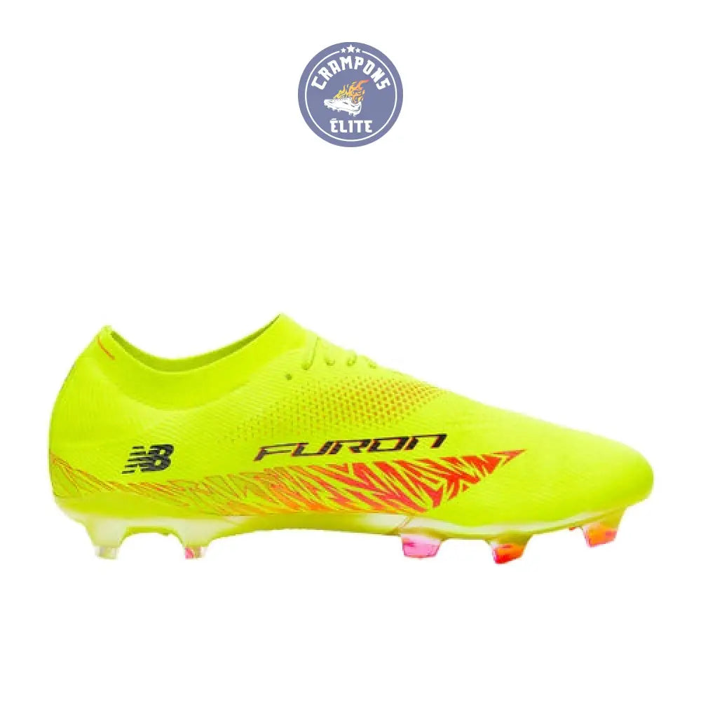 Image of New Balance FURON ELITE V8 FG - Jaune Hi-Lite/Rouge Energie
