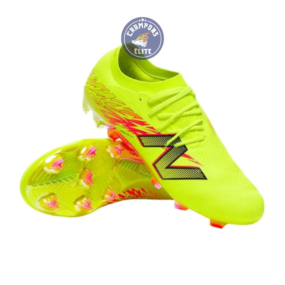 New Balance FURON ELITE V8 FG - Jaune Hi-Lite/Rouge Energie