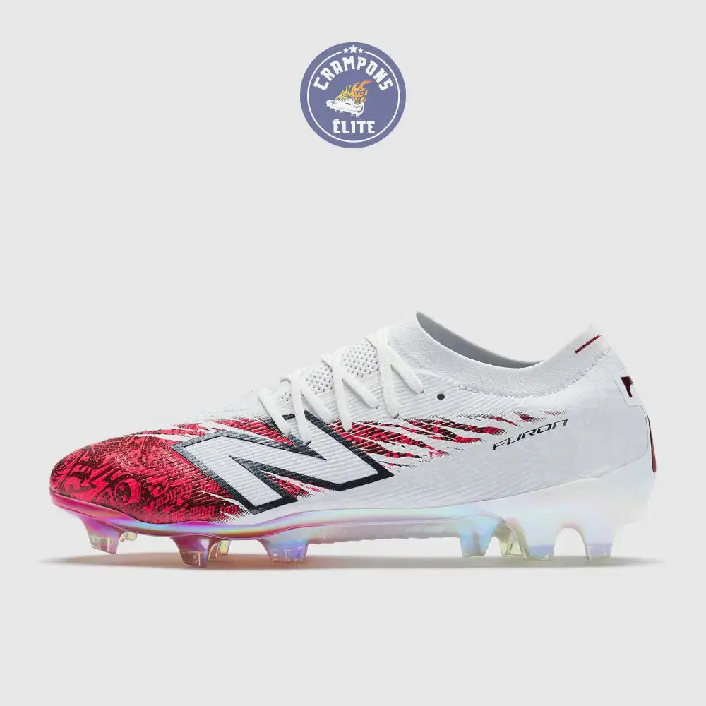 Image of NEW BALANCE  FURON V8 ELITE FG X SAKA - BLANC/ROUGE Ma boutique
