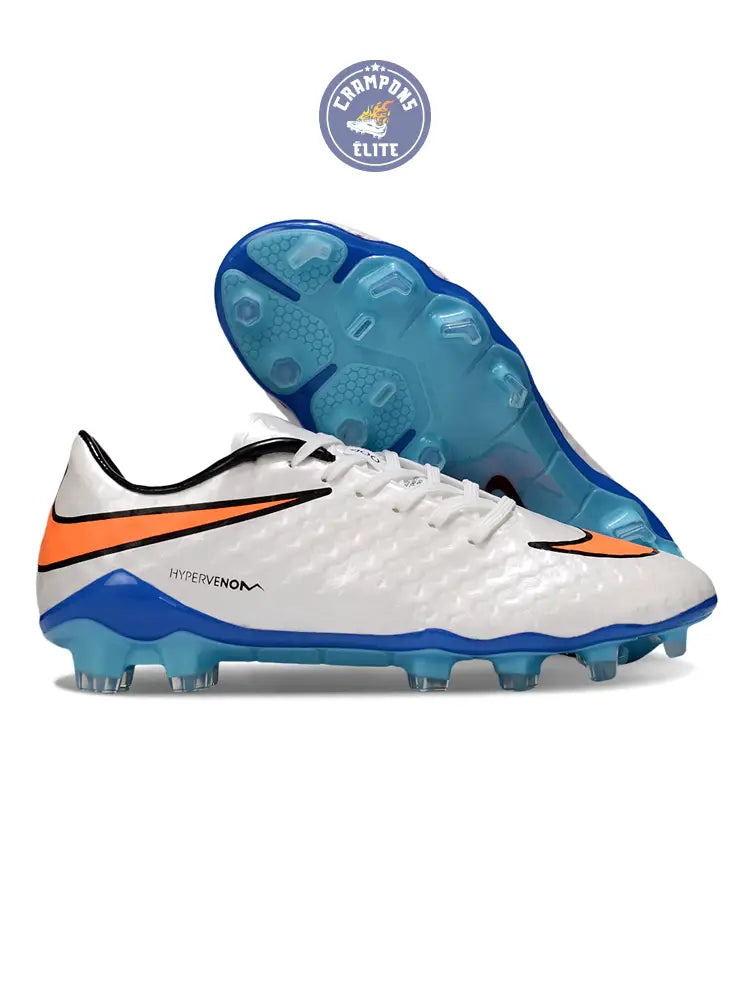 New Hypervenom Phantom 1 FG - Blanc/Bleu/Orange
