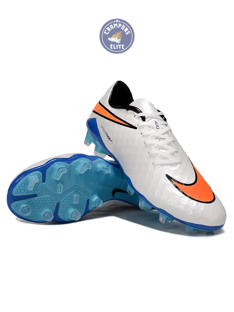 Image of New Hypervenom Phantom 1 FG - Blanc/Bleu/Orange