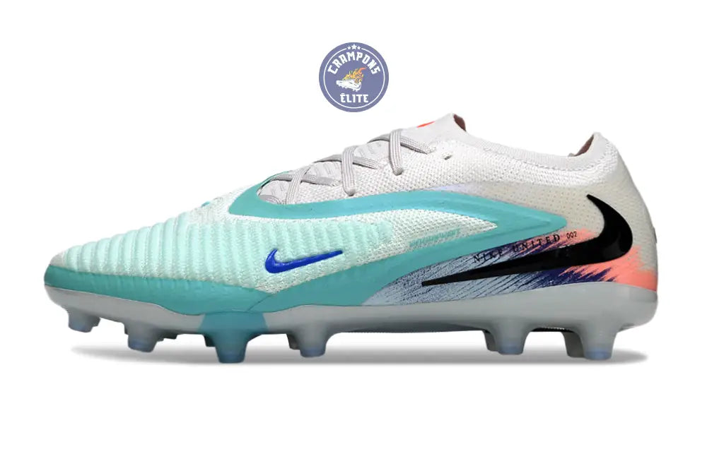PHANTOM 6 ELITE AG LOW CUT UNITED PACK 002 AG -BLANC/TURQUOISE/VIOLET
