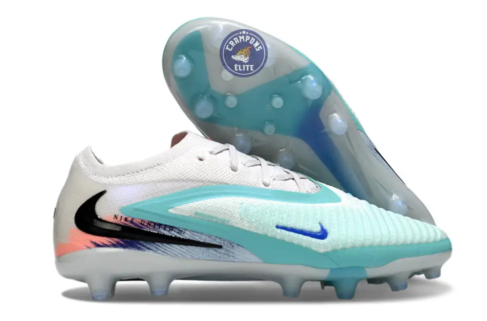 Image of PHANTOM 6 ELITE AG LOW CUT UNITED PACK 002 AG -BLANC/TURQUOISE/VIOLET