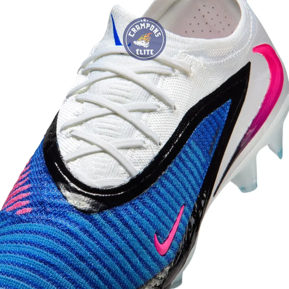 Image of Phantom 6 Elite Low Cut FG - ATTACK PACK - Bleu/Banc/Noir/Rose