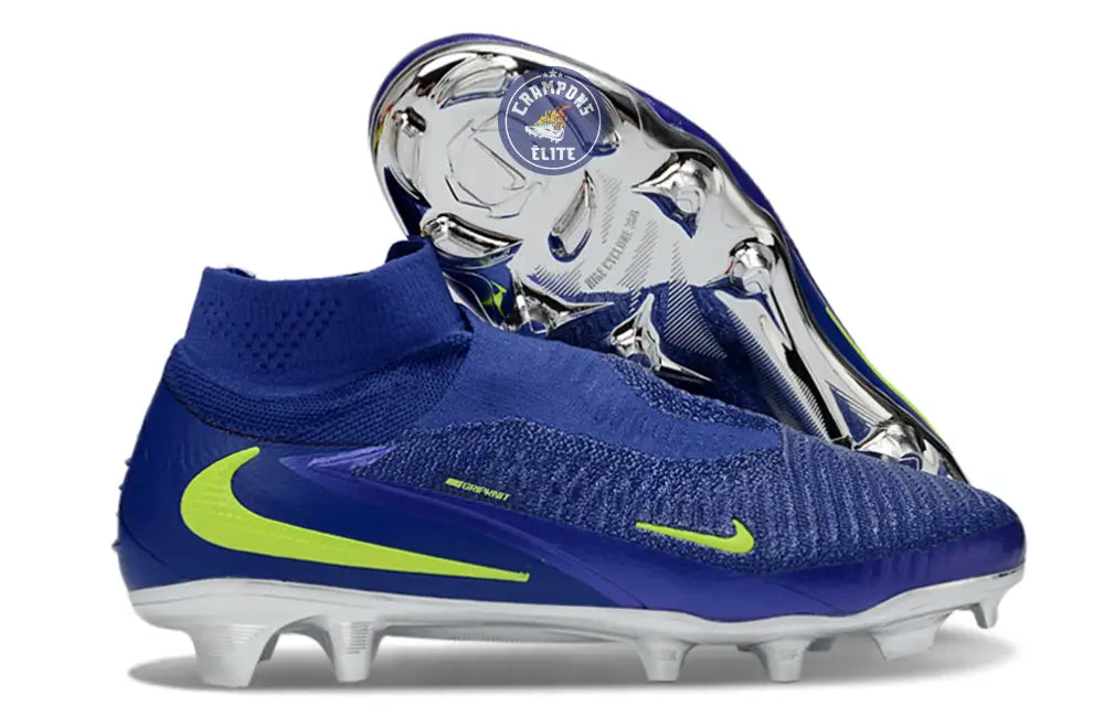 Nike Phantom 6 Superfly Laceless Low Cut SG - Bleu/Argenté/Jaune Fluo