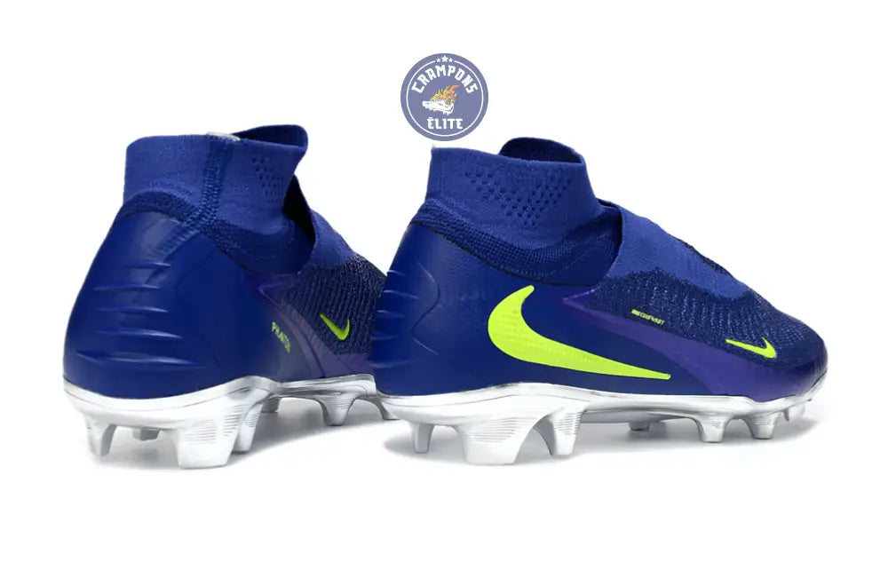Image of Nike Phantom 6 Superfly Laceless Low Cut SG - Bleu/Argenté/Jaune Fluo