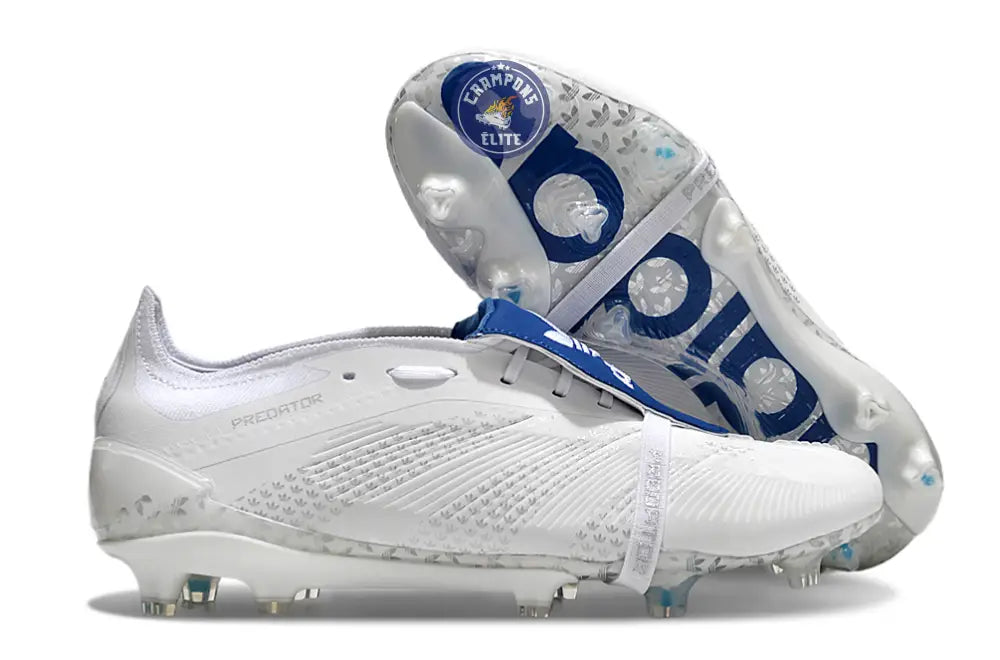 Image of Predator 24 Elite Fold-over Tongue FG David Beckham - Blanc/Bleu/Bleu ÉDITION LIMITÉE