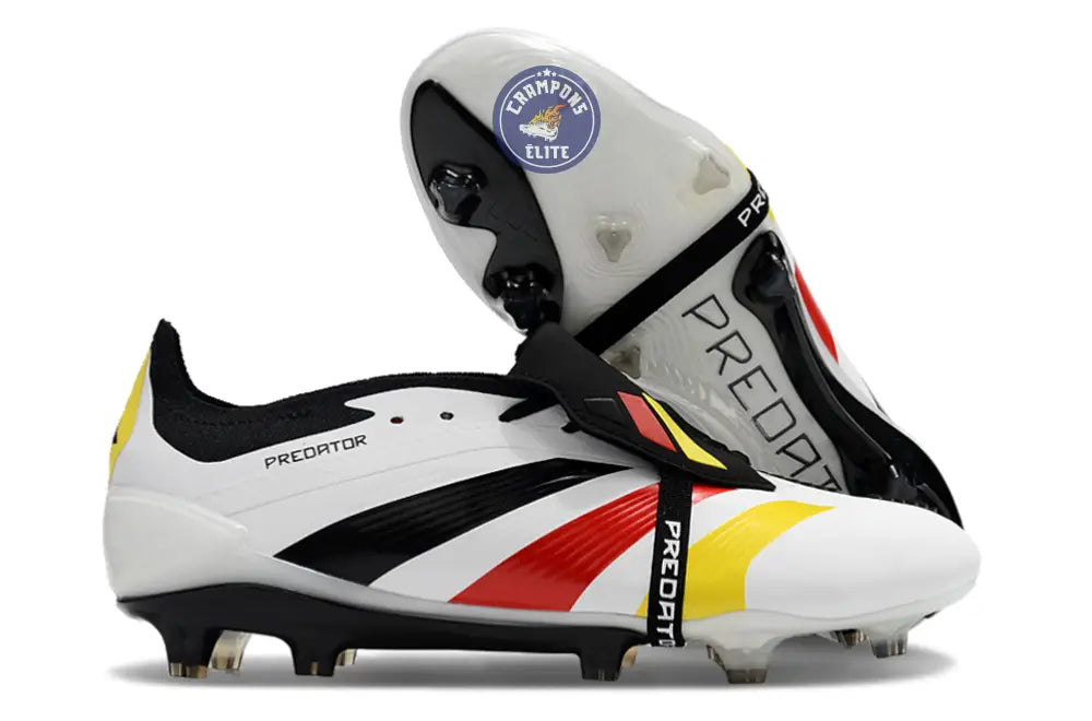 Predator 24 Elite Fold-over Tongue FG Germany Blanc/Noir/Rouge/Jaune/Noir