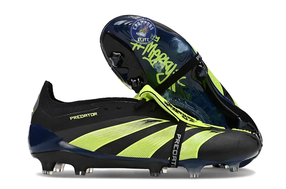 Predator 24 Elite Fold-over Tongue FG Merky FC - Noir/Blanc/Lucid Lemon