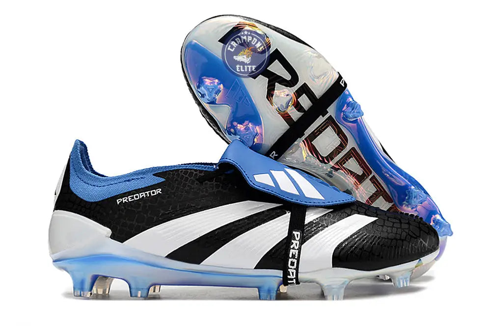 Predator 24 Elite Fold-over Tongue FG Noir/Bleu