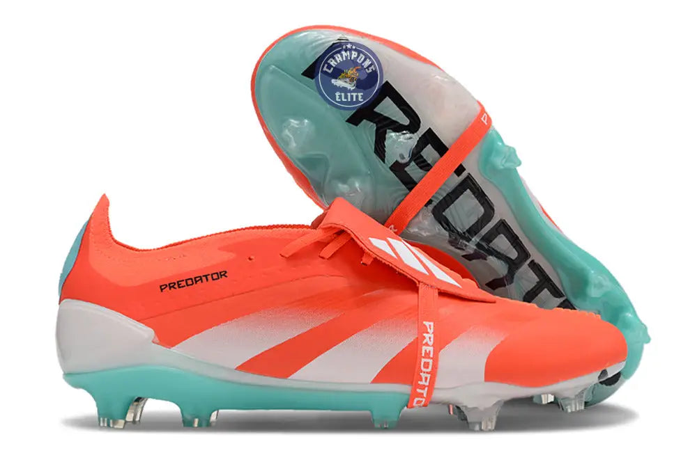 Predator 24 Elite Fold-over Tongue FG Rouge/Turquoise