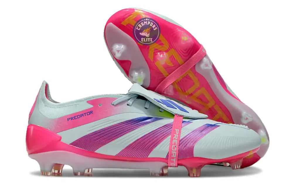 Predator 24 Elite Fold-over Tongue FG Stellar Icon - Almost Blue/Lucid Pink/Jaune