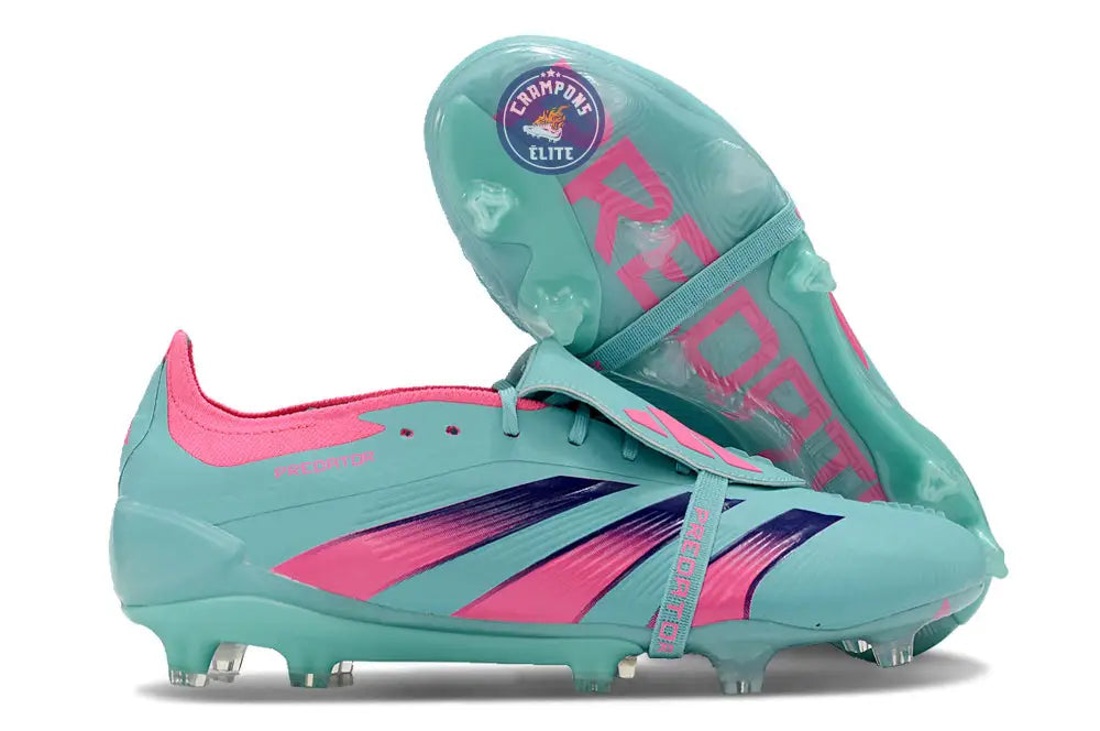 Image of Predator 24 Elite Fold-over Tongue FG Turquoise/Rose