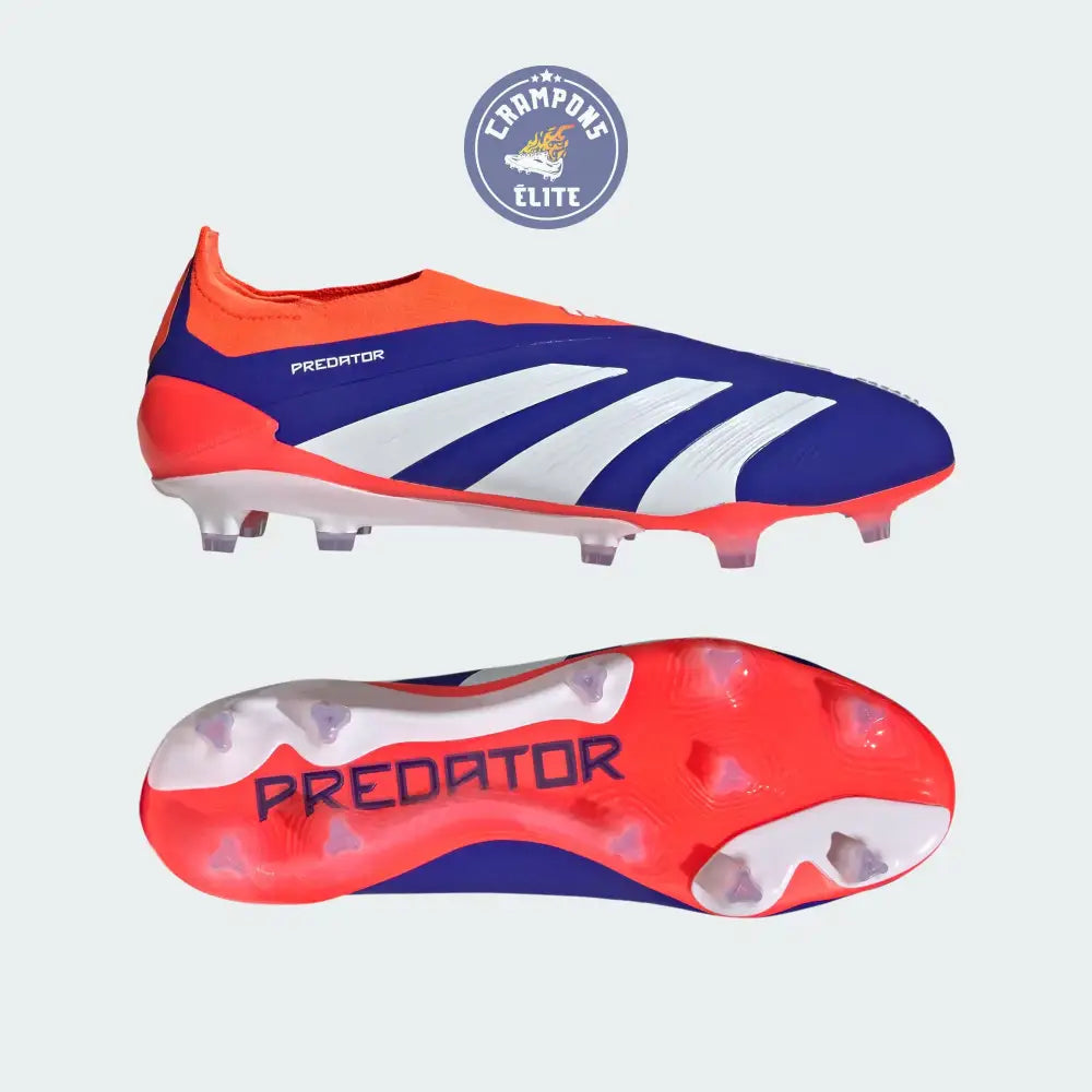 Predator 24 Elite Laceless FG Predstrike - Advancement - Bleu/Blanc/Rouge