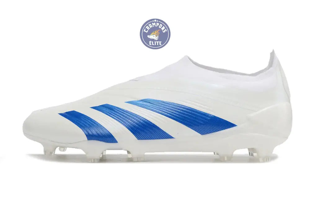 Predator 24 Elite Laceless FG Predstrike - Blanc/Bleu
