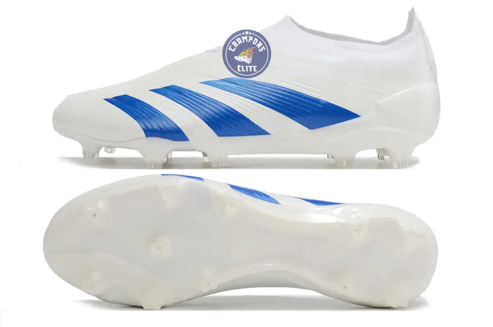 Image of Predator 24 Elite Laceless FG Predstrike - Blanc/Bleu