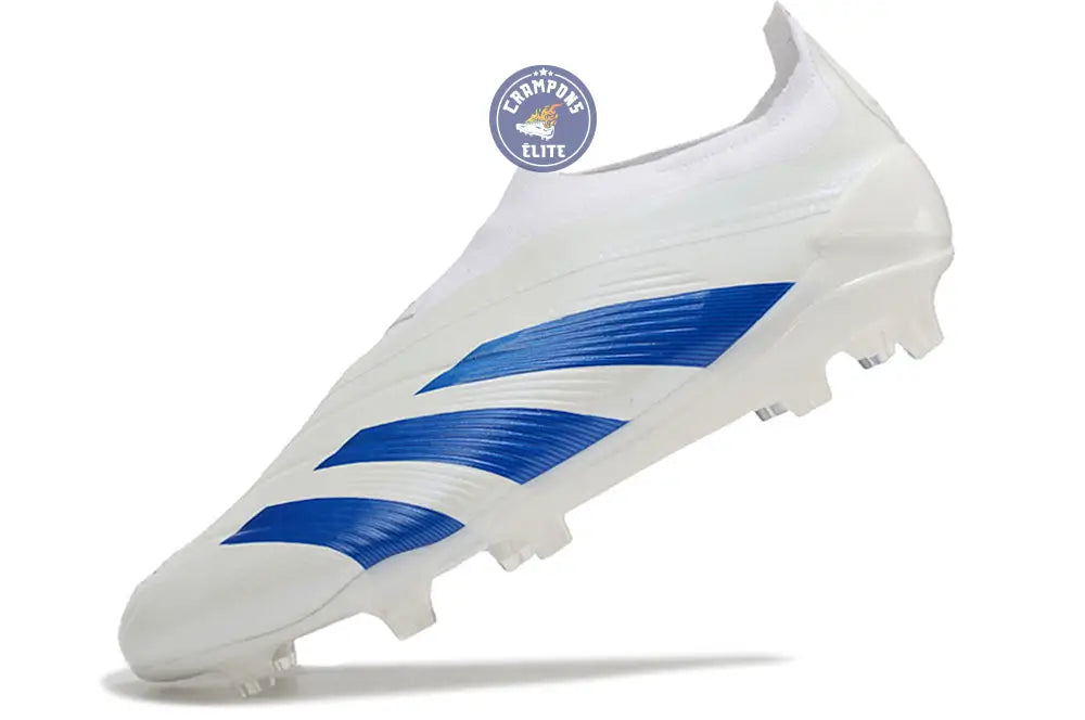Predator 24 Elite Laceless FG Predstrike - Blanc/Bleu