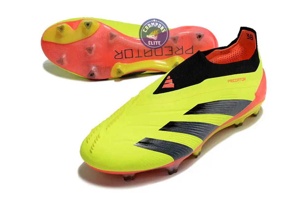 Image of Predator 24 Elite Laceless FG Predstrike - Energy Citrus - Jaune/Noir/Rouge