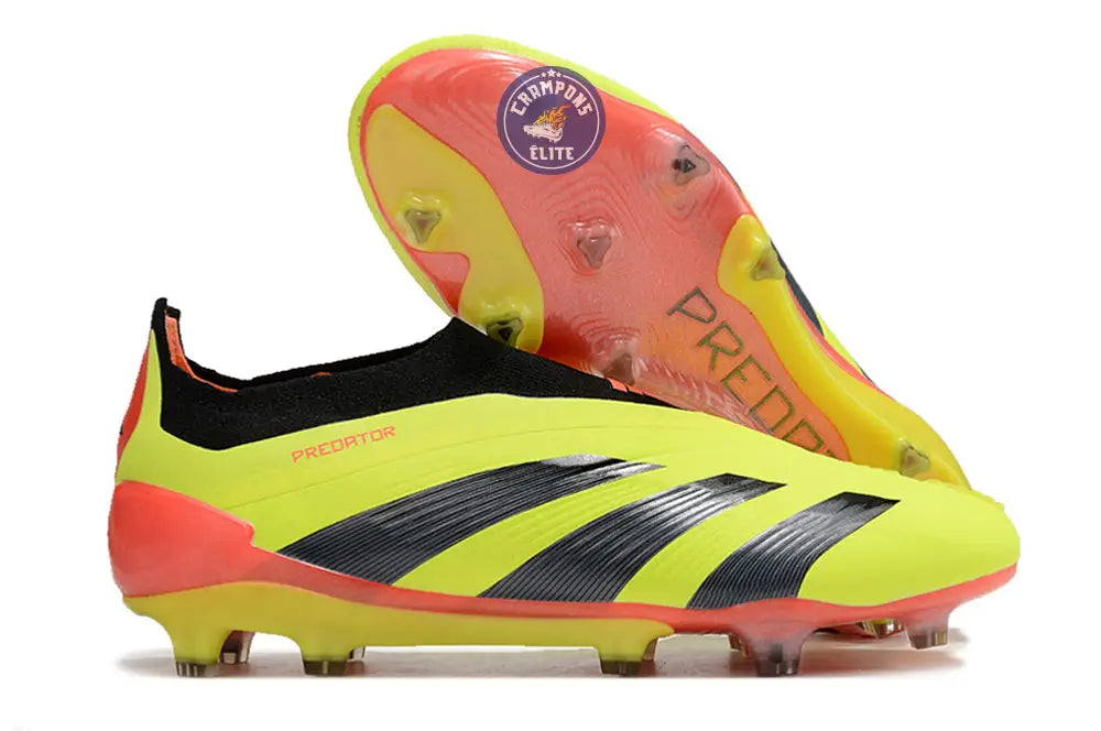 Image of Predator 24 Elite Laceless FG Predstrike - Energy Citrus - Jaune/Noir/Rouge